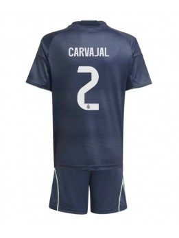 Billige Real Madrid Daniel Carvajal #2 Bortedraktsett Barn 2025-26 Kortermet (+ Korte bukser)